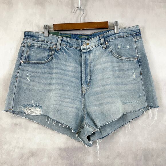 wild fable Pants - Wild Fable Womens Super High Rise Denim Shorts Size 17 Cutoff Raw Hem Y2K Grunge